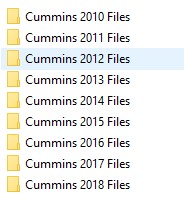 Cummings Dodge OEM Calibrations Files Collection 2010-2018