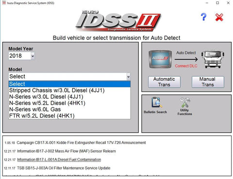 Isuzu IDSS II Diagnostic Service System - Full diagnostics Software Latest 2018 - Online Installation Service !