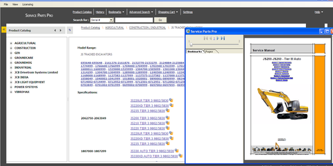 Jcb SPP 1.18.0001 + Service Manuals All Models & S\N Untill 2016 -  EPC Software DVD-2 License Included !