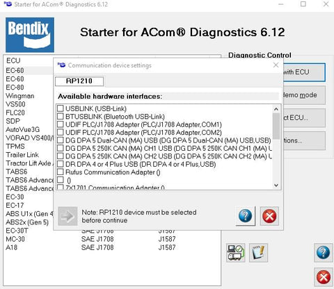 Bendix ACOM 6.12.2.2 ABS Diagnostic Software - Complete Version 2016 - Full Online installation !!