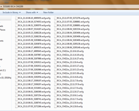 BCA CM2200 ECFG Meta File Collection - Code 5331803 And More As Shown In Picture