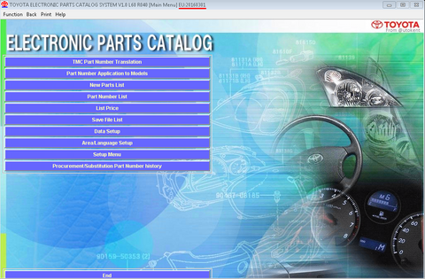 Toyota Lexus EPC 2019 All Regions Parts Catalog All Models Up To Mid 2019 - Online Installation Service !