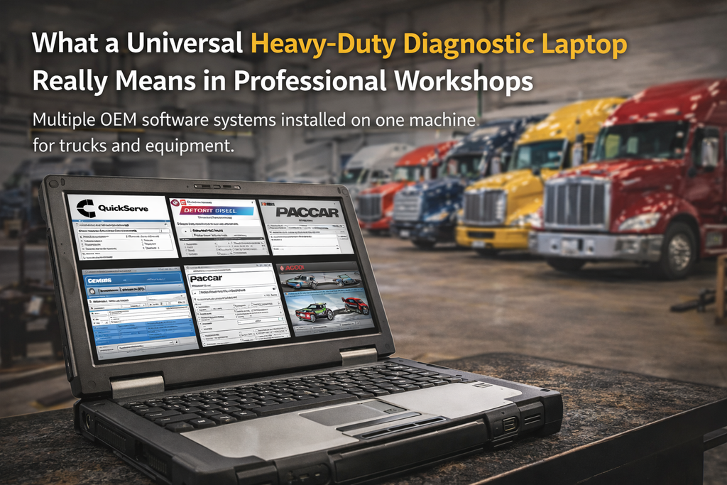 What a Universal Heavy-Duty Diagnostic Laptop Really Means in Professional Workshops
