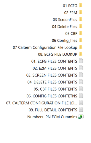 METAFILES 52GB ECFG E2M SCREEN CBF Config & Delete FILES For Cummings Update 04.2022