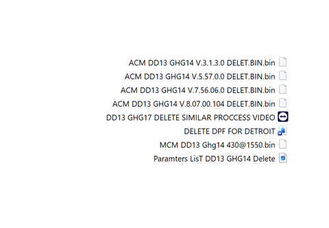Detroit Diesel GHG14 DD13 MCM ACM Tuning – EGR DEF DPF SCR Delete Flesh Files ALL ACM Software Versions