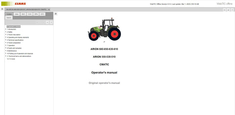 CLAAS WebTIC Offline Service Information ENGLISH Latest 2025