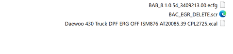 Daewoo 430 Truck Delete Files DPF ERG OFF Cummins ISM876 AT20085.39 CPL2725