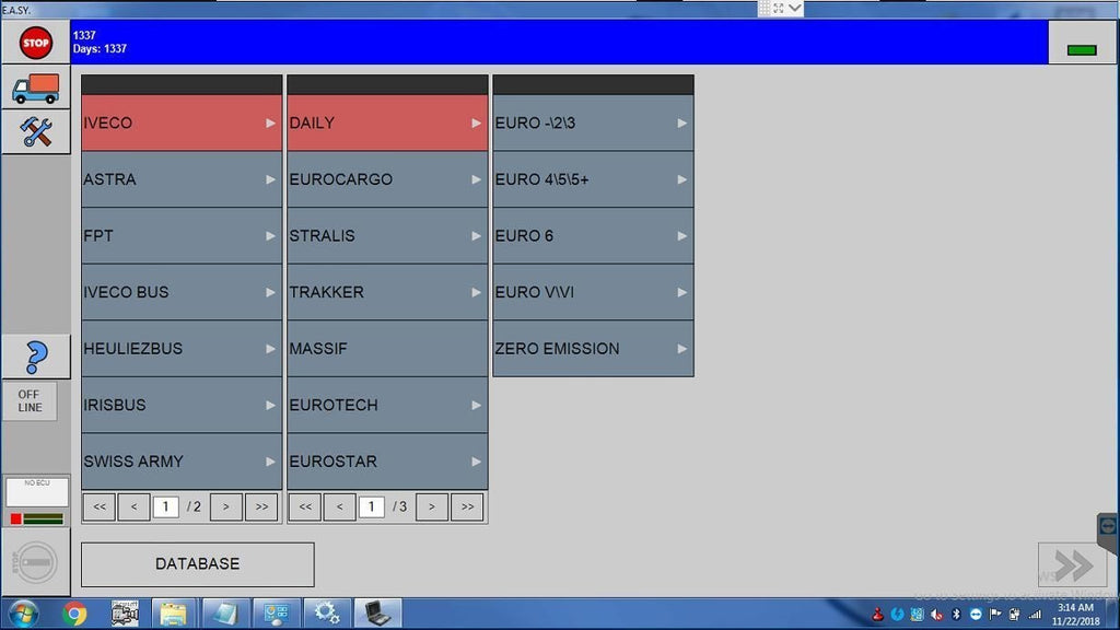 Genuine IVECO DIAGNOSTIC KIT (ECI) Diagnostic Adapter- Easy V16.1 Soft