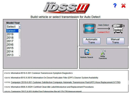 Isuzu IDSS II Diagnostic Service System - Full diagnostics Software Latest 2019 - Online Installation Service !