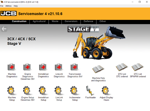 JCB ServiceMaster 4 - v22.11 Diagnostic Software - Latest Version Last Updated 11 2022