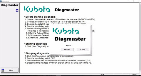 KUBOTA \ TAKEUCHI Diagmaster Diagnostic Software 2021  - Full Online Installation And Activation Service !