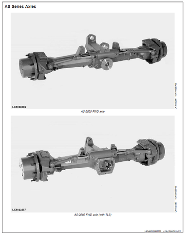 John Deere Front-Wheel Drive Axles MS-2025 MS-2035 and MS-2045 Official Workshop Service Manual
