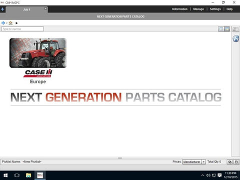 CASE IH Agriculture Europe EPC - Parts Catalog Manual For All Models Up To 2016