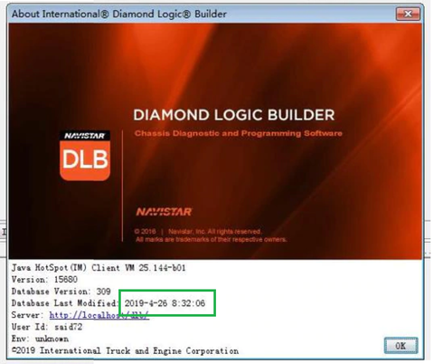 International Diamond Logic Builder (DLB) 12\2020 Diagnostic Software - Level3 - All Parameters & Options Enabled