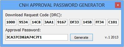 CNH APPROVAL PASSWORD GENERATOR - For New Holland Case IH And More !